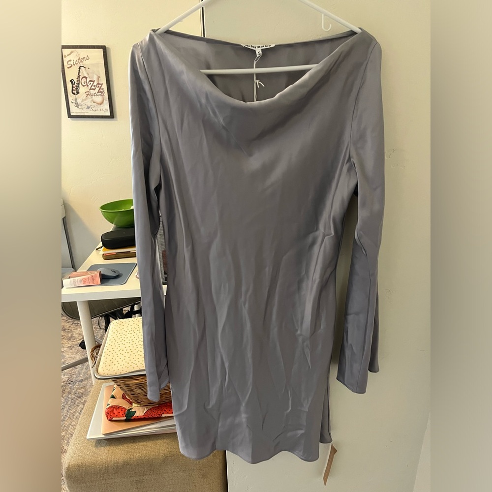 Reformation Pike Satin Dress